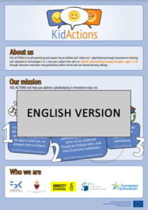 KID_ACTIONS project's infographic (English version)