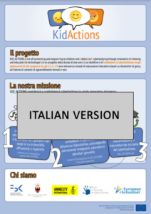 KID_ACTIONS project's infographic (Italian version)