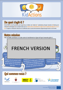 KID_ACTIONS project's infographic (French version)